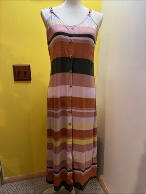 NWT Loft stripe tank button maxi dress